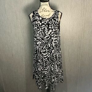 Karen Kane Monochrome Patterned Midi Dress Size Large